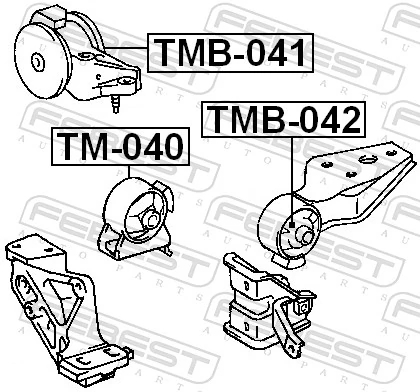 TMB041 Febest Правая подушка двигателя