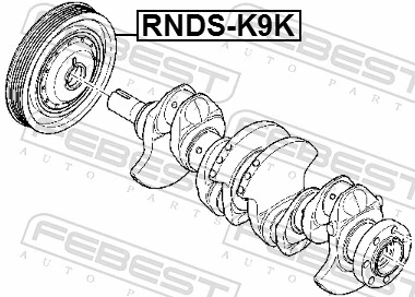 RNDSK9K Febest Шкив коленчатого вала