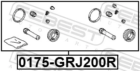 0175GRJ200R Febest Ремкомплект заднего тормозного суппорта