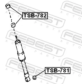 TSB782 Febest Втулка штока амортизатора переднего