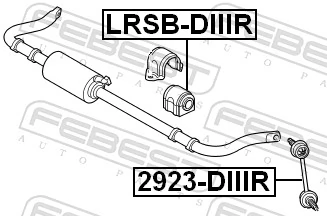2923DIIIR Febest Тяжка стабилизатора, заднего