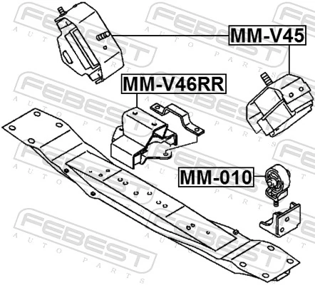 MMV46RR Febest Задняя подушка двигателя