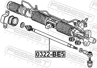 0322BE5 Febest Тяги рулевые