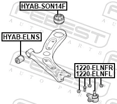Нижняя правая шаровая опора HY624 Polcar