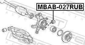 MBAB027RUB Febest Сайлентблок цапфы