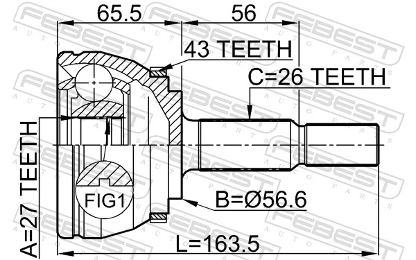 ШРУС наружный передний TOJ0320 Magneti Marelli