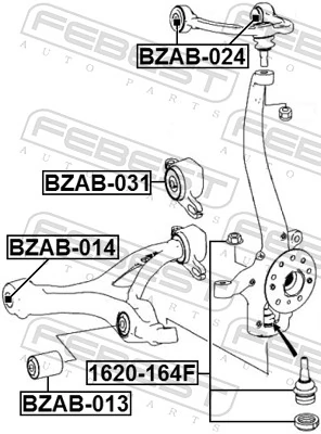 BZAB031 Febest Сайлентблок нижнего переднего рычага