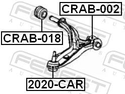 CRAB018 Febest Сайлентблок нижнего переднего рычага