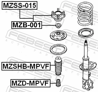 MZSHBMPVF Febest Пыльник стойки передней