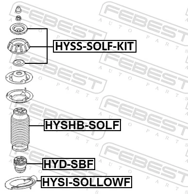 HYSHBSOLF Febest Пыльник стойки передней