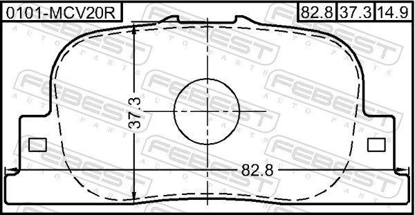 0101MCV20R Febest Колодки тормозные дисковые комплект