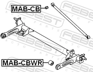MABCB Febest Сайлентблок задней поперечной тяги