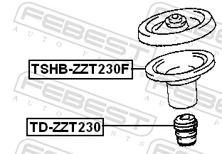 TSHBZZT230F Febest Пыльник стойки передней