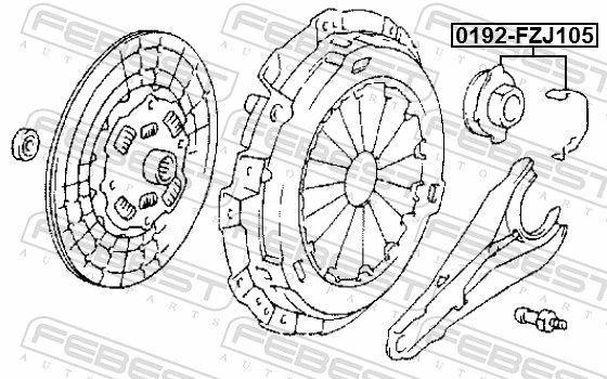 0192FZJ105 Febest Подшипник выжимной сцепления