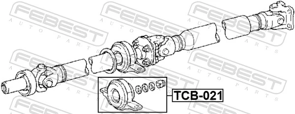 TCB021 Febest Подвесной подшипник кардана