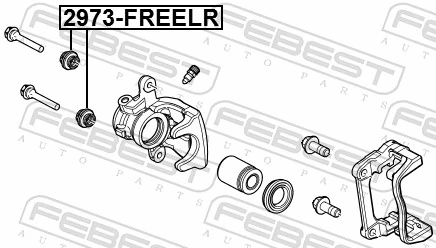 2973FREELR Febest Ремкомплект заднего тормозного суппорта