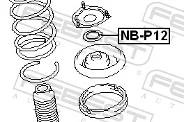 NBP12 Febest Подшипник верхней опоры