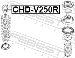 CHDV250R Febest Буфер амортизатора заднего