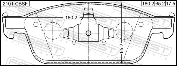 2101CBSF Febest Колодки передние