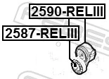 2587RELIII Febest Ролик натяжителя ремня агрегатов