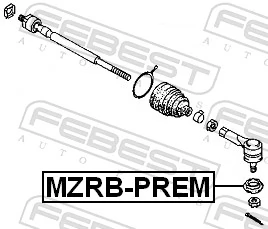 MZRBPREM Febest Пыльник рулевого наконечника