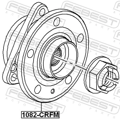 1082CRFM Febest Ступица колеса передняя
