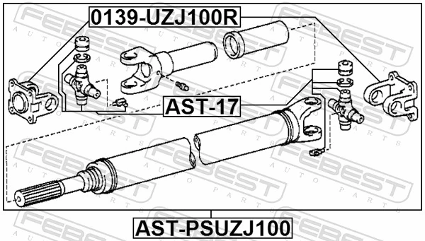 0139UZJ100R Febest Фланец карданный