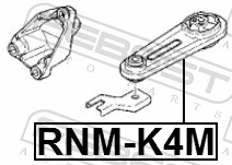 RNMK4M Febest Задняя подушка двигателя