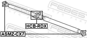 Подвесной подшипник кардана на Acura RDX  