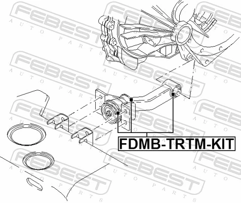 FDMBTRTMKIT Febest Сайлентблок кронштейна задней подушки двигателя