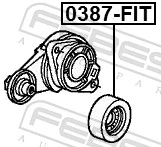 0387FIT Febest Ролик натяжителя ремня агрегатов