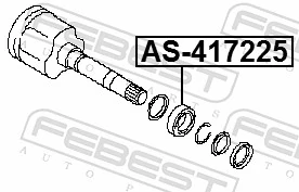 AS417225 Febest Подвесной подшипник передней полуоси