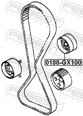0188GX100 Febest Паразитный ведущий ролик