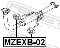 Coxim de fixação do silenciador Mazda 626 II GC
