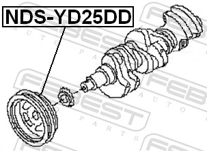 Шкив коленвала (демпфер) Nissan Navara NP300 III пикап (D40) (2004 - 2015) цена, от 63.36 USD