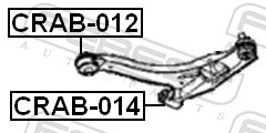 CRAB012 Febest Сайлентблок нижнего переднего рычага
