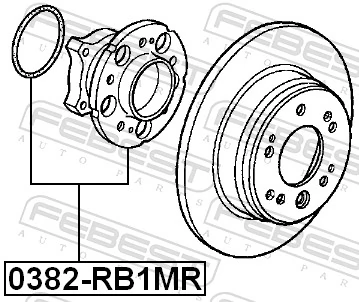 0382RB1MR Febest Ступица задняя
