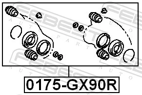 0175GX90R Febest Ремкомплект заднего тормозного суппорта