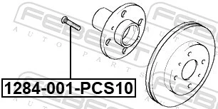 1284001PCS10 Febest Болт крепления ступицы