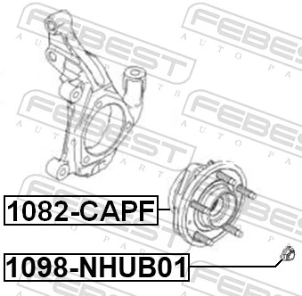 1082CAPF Febest Ступица колеса передняя