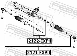 2121EXPII Febest Наружный наконечник рулевой тяги