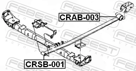 CRSB001 Febest Сайлентблок задней рессоры, задний