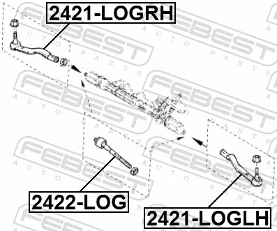2422LOG Febest Тяги рулевые