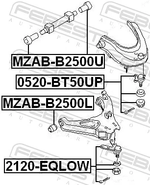 Палец шаровой нижний на Ford Ranger  EQ
