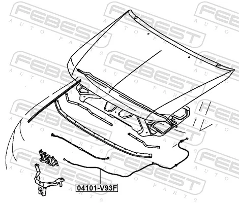 Cabo de abertura da capota Mitsubishi Pajero V90
