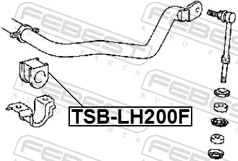 TSBLH200F Febest Разрезная втулка стабилизатора