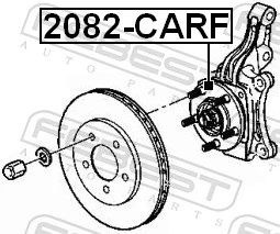 2082CARF Febest Ступица колеса передняя