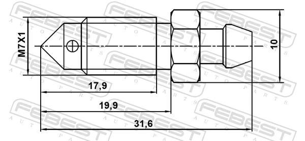 803615271 Porsche Штуцер прокачки суппорта тормозного переднего