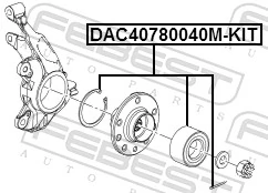 DAC40780040MKIT Febest Подшипник ступицы передней
