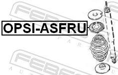 OPSIASFRU Febest Резиновое кольцо пружины задней